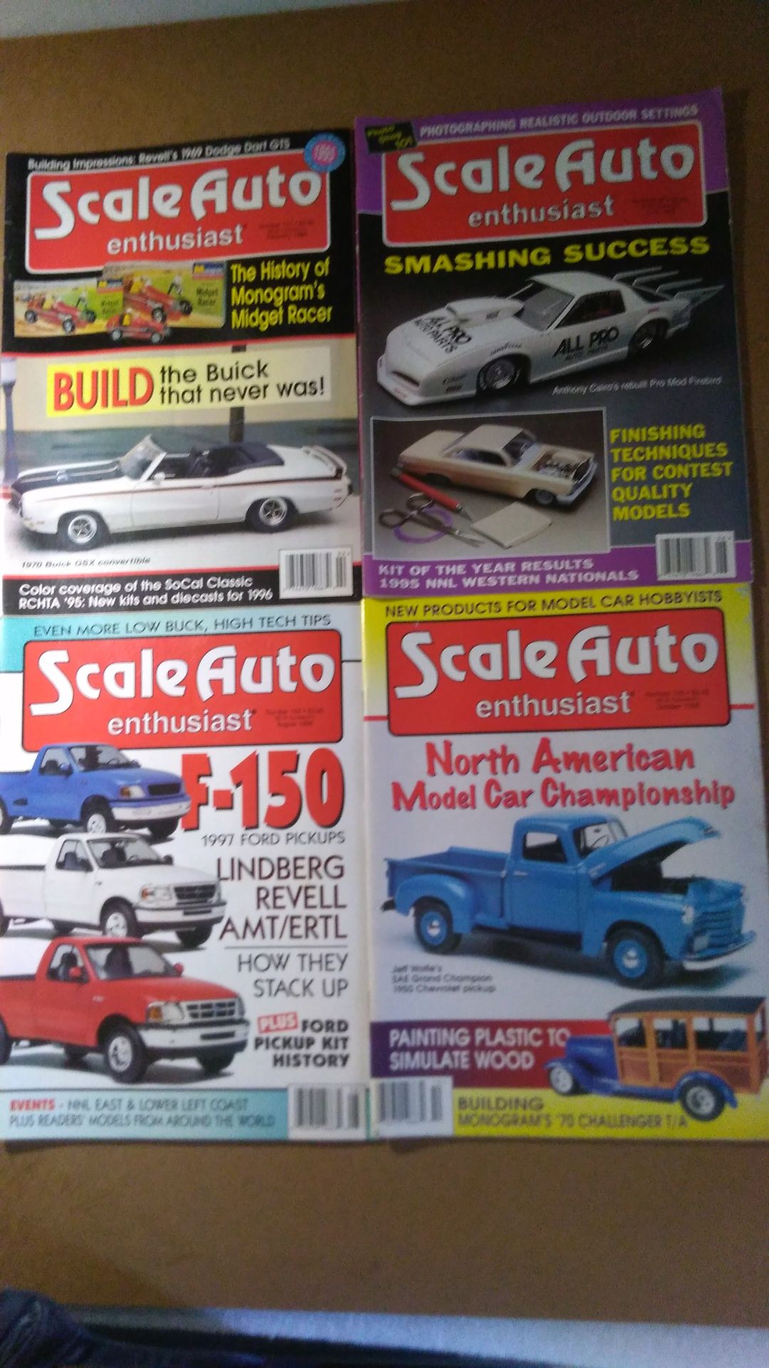 Antigas Revistas de carros miniaturas -scale auto enthusiast - Anos 90