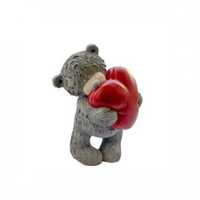 Форма для мыла мишка Тедди с сердцем 3D