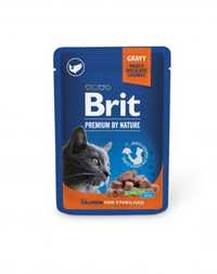 Brit premium pouches salmon for sterilized 10x100g