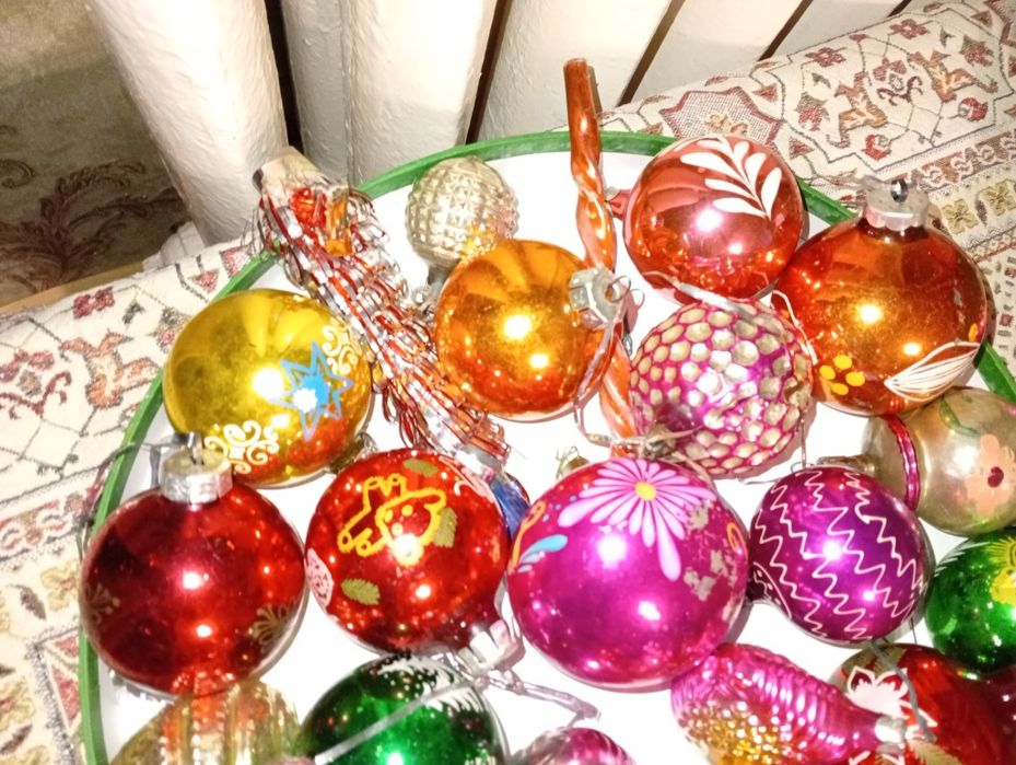 Комплект новогодних игрушек СССР