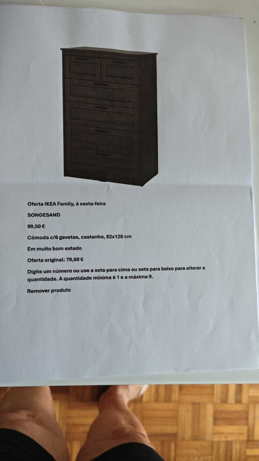 Cómoda grande com 4 gavetões + 2 gavetas