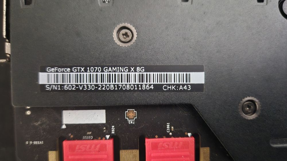 Placa gráfica Msi 1070 8g