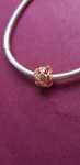 charms zawieszka srebro 925 rose gold plecione linie