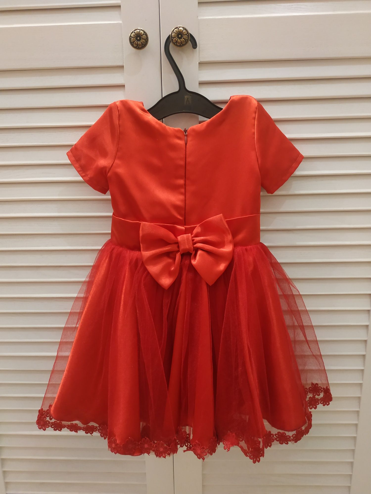 Красное платье 98-104/Червона сукня 98-104