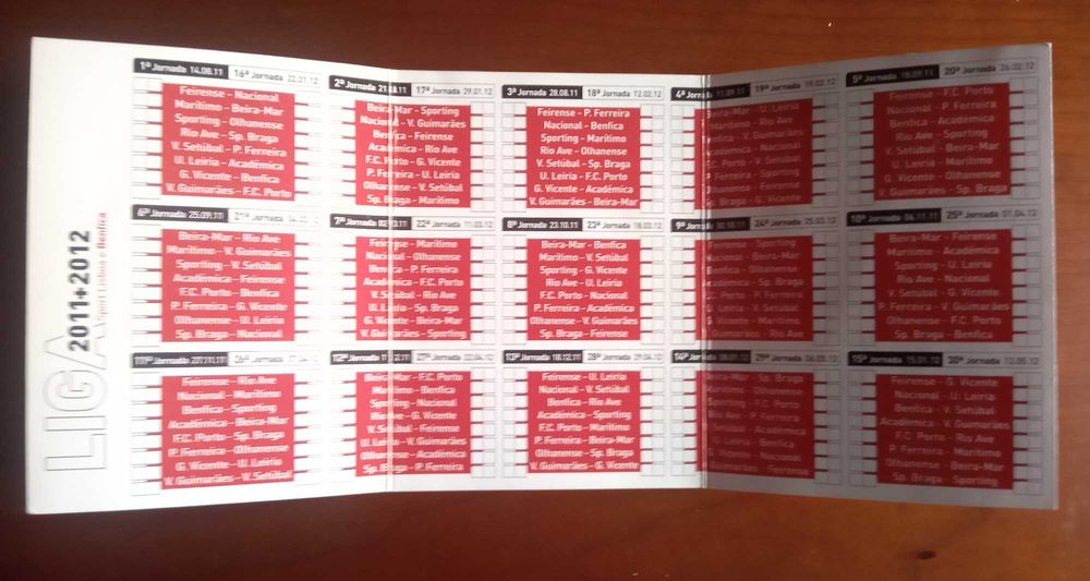 Calendário de jogos 2011/12 Benfica