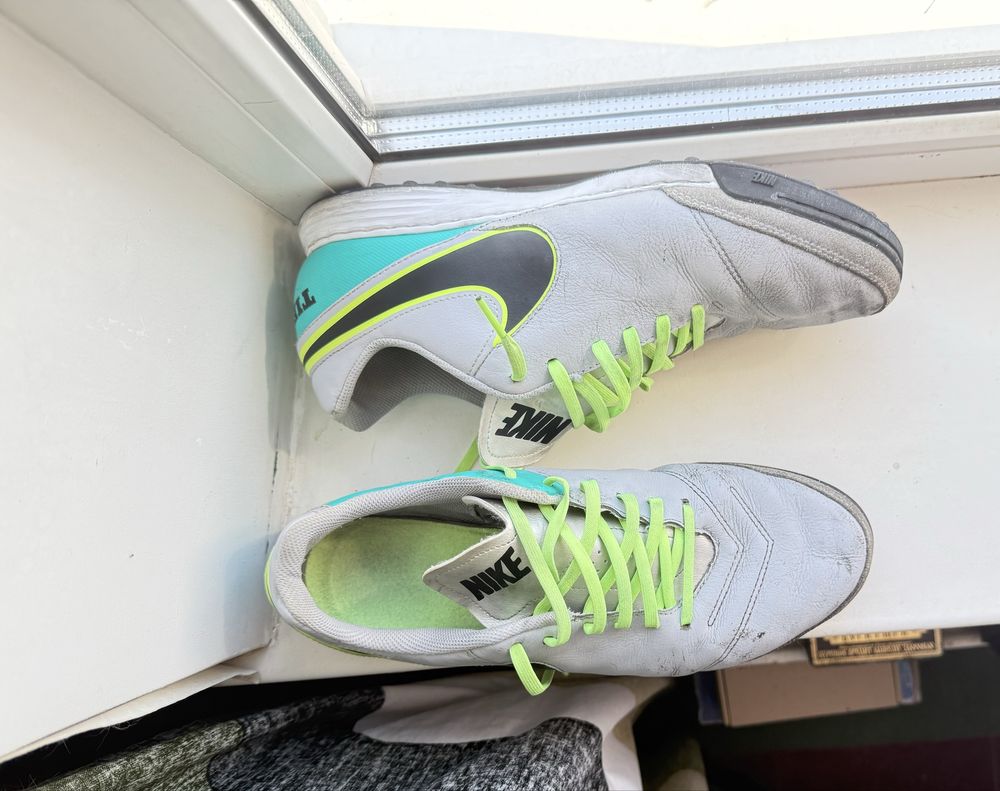Сороконожки Nike Tiempo Mystic V TF Grey 44 размер
