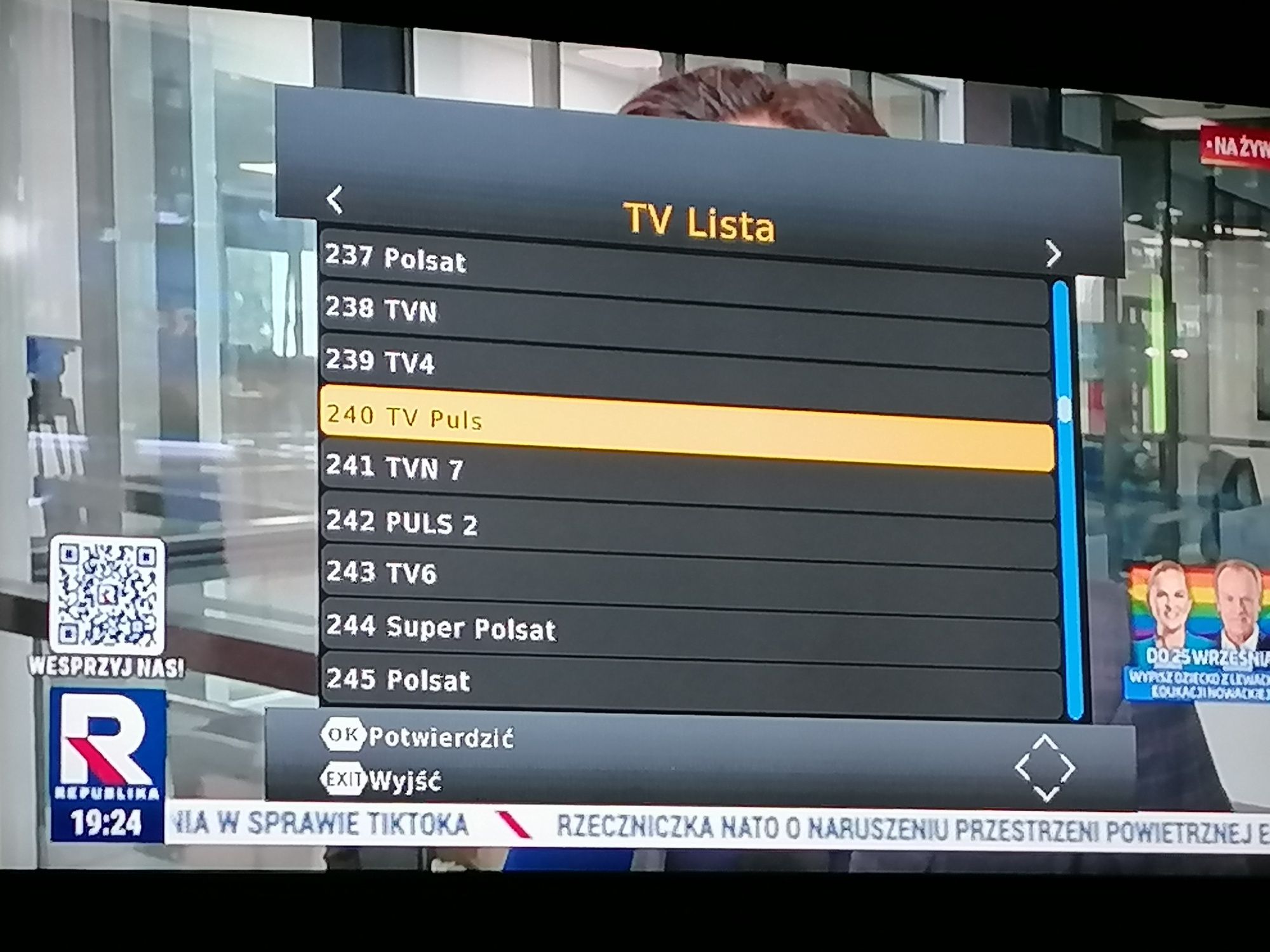 Tuner dekoder dvb-t2 h.265 HEVC dekoder Manta dvbt018