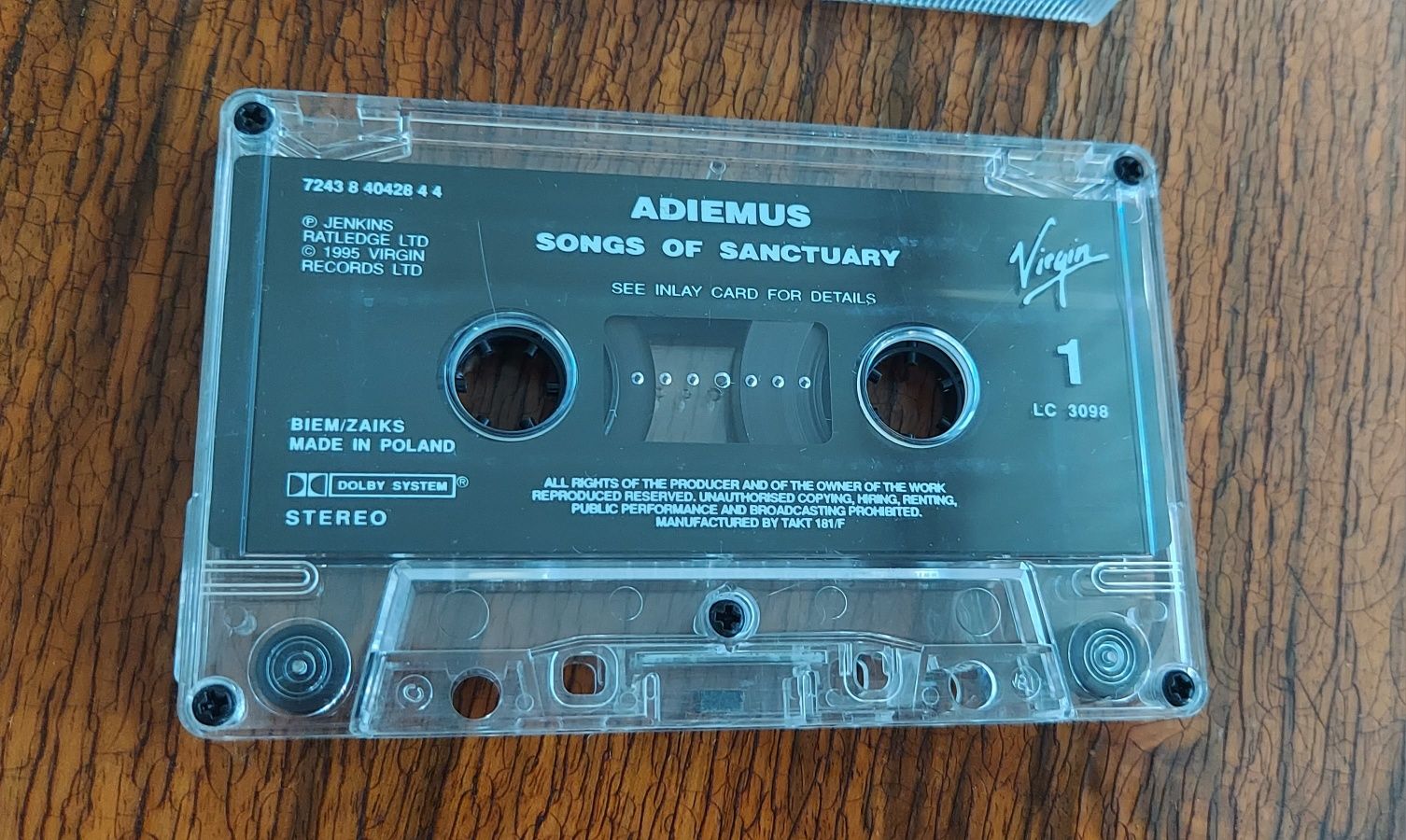 Adiemus – Songs Of Sanctuary 1997 kaseta