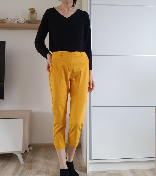 Spodnie chinosy do kostek damskie