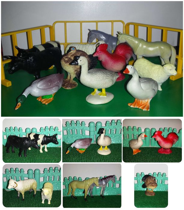 Детские игрушки Фигурки животные и птицы Ферма 11 шт. средний размер