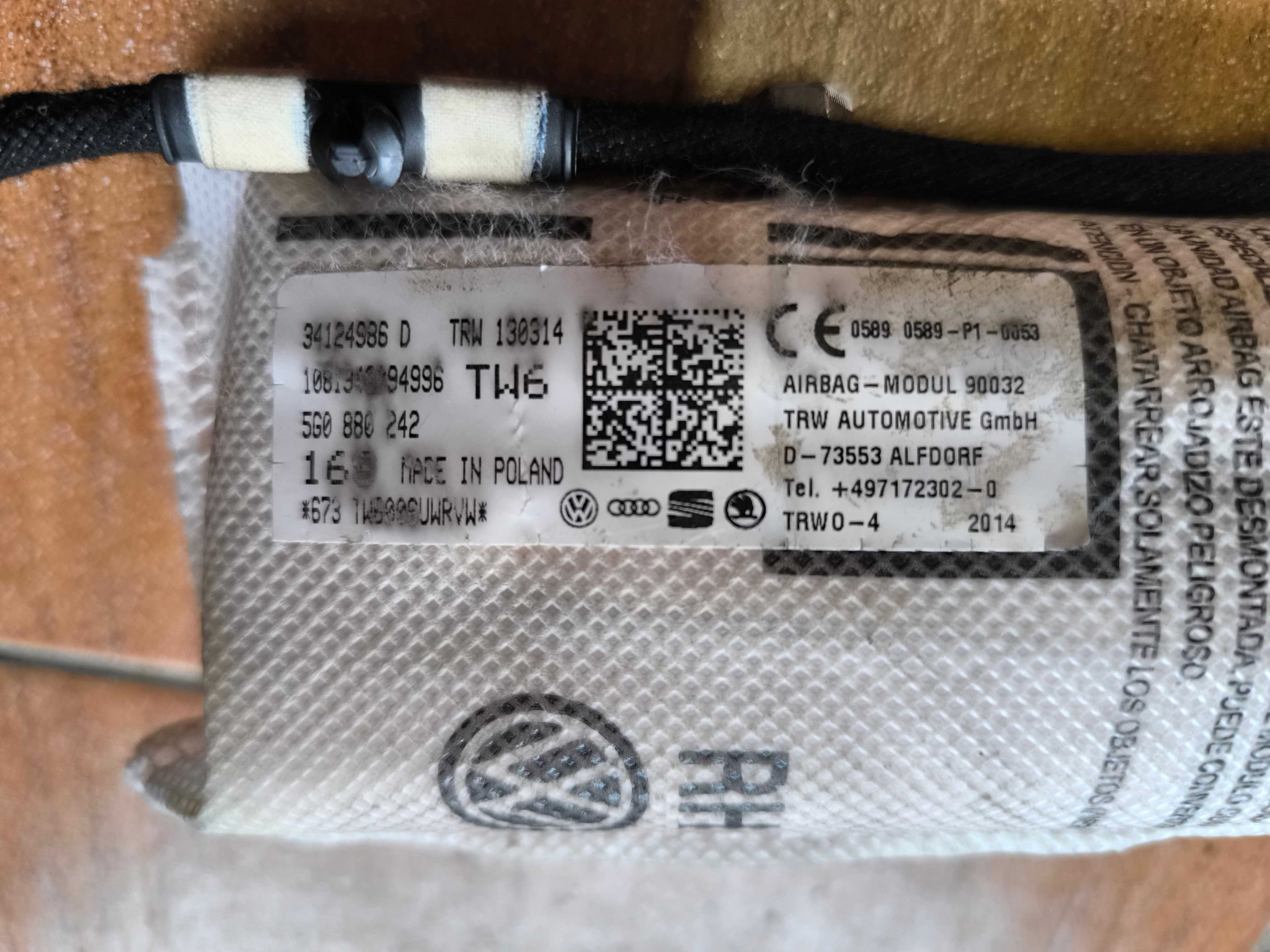 Poduszka fotela Leon 3 III VW Golf 7 VII Prawa 5GO880242