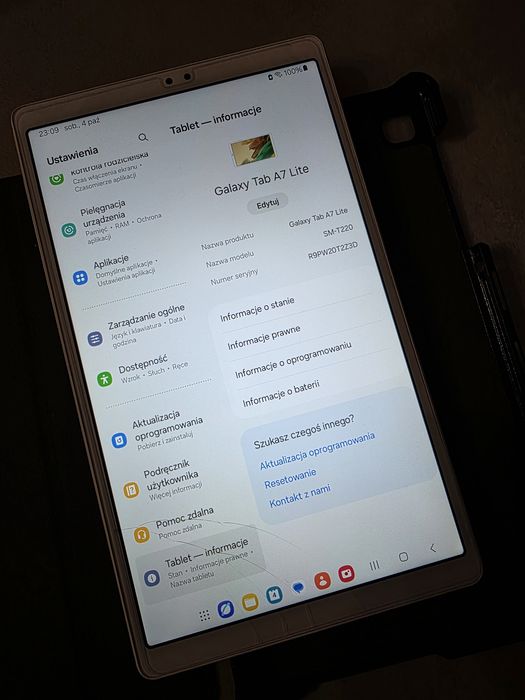 Tablet samsung galaxy tab A7 lite  szklo etui