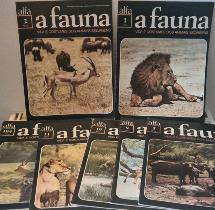 Revistas antigas a fauna