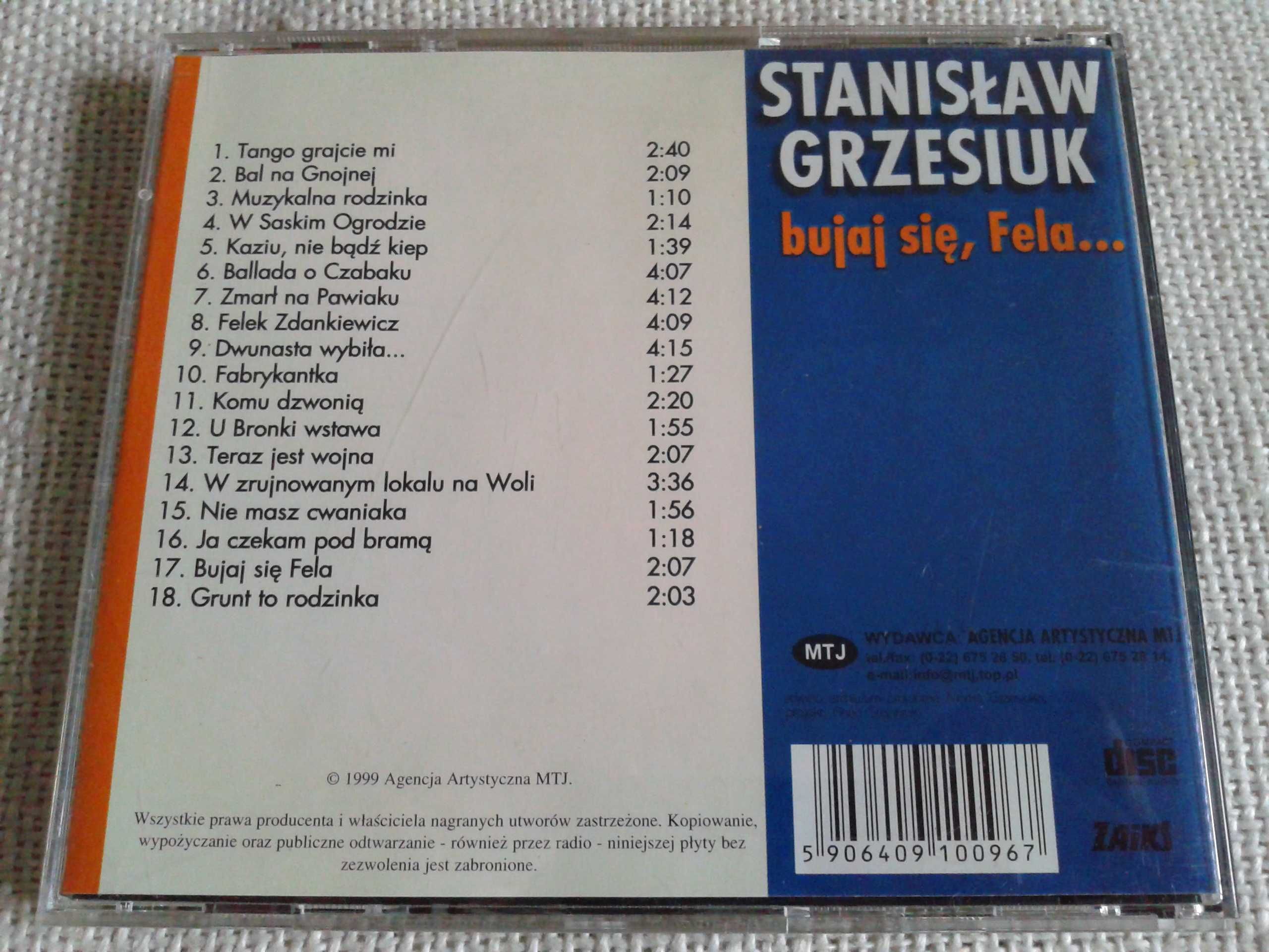 Stanisław Grzesiuk – Bujaj Się, Fela..  CD