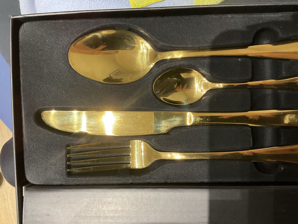 Komplet sztućców 24 el enna gold