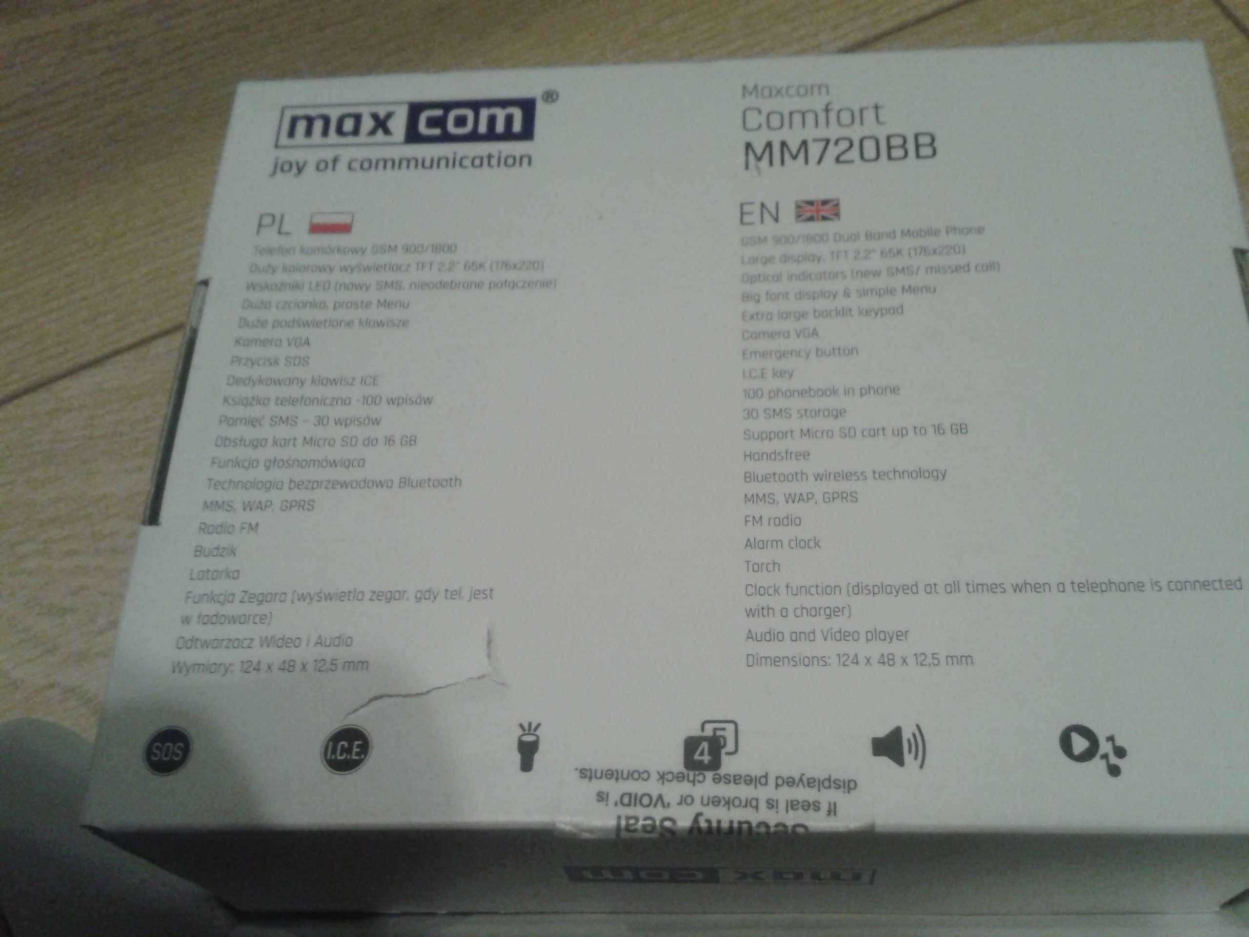 MAXCOM MM720  telefon idealny dla seniora