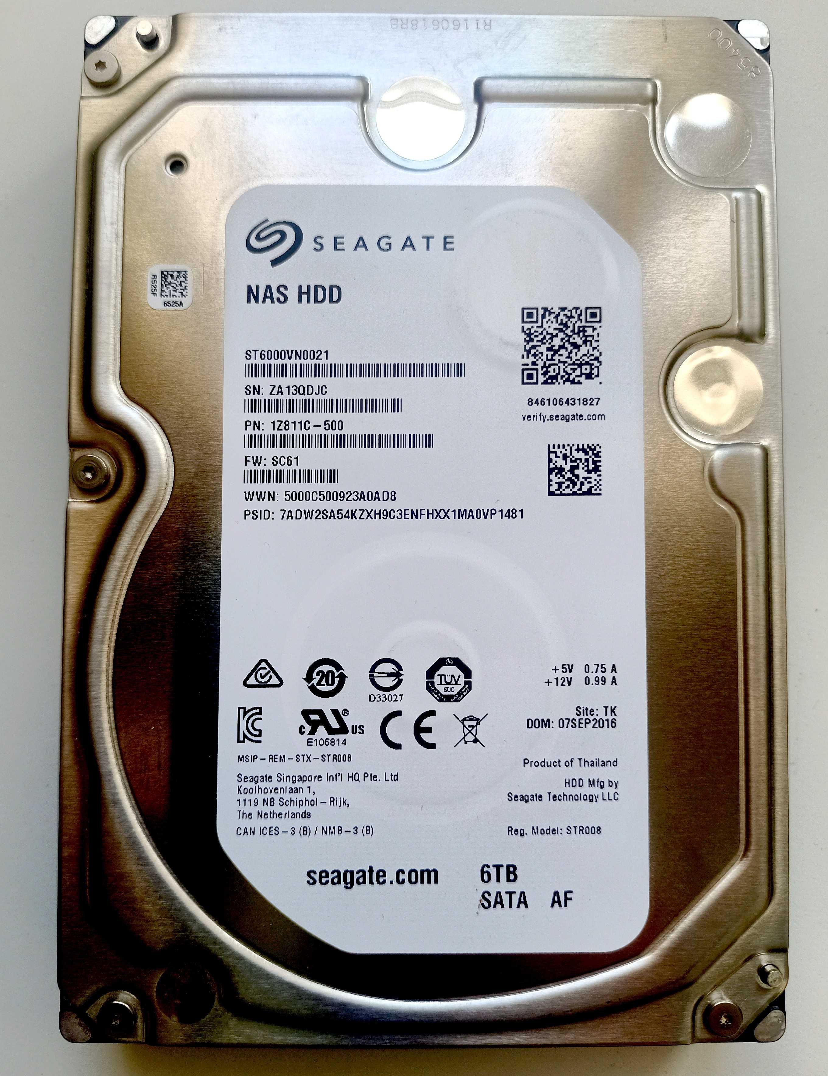 Dysk 6 Tb Sata Seagate NAS ST6000VN0021