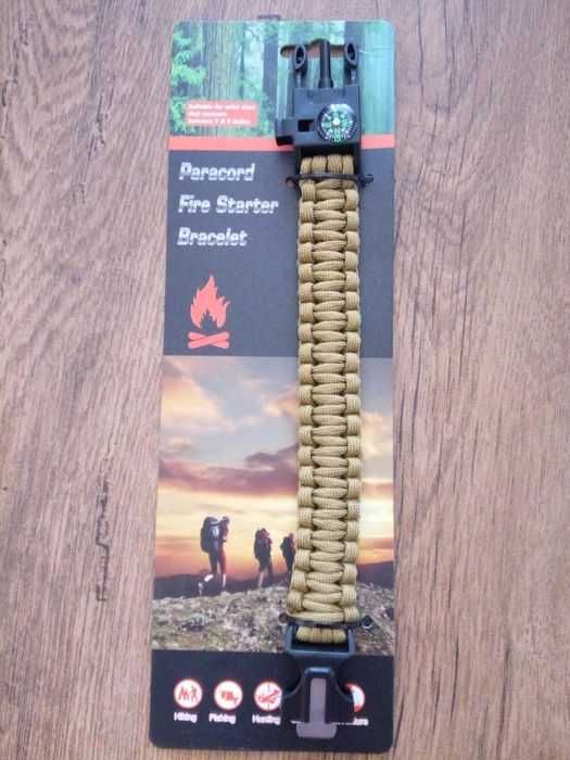 Bransoletka Opaska SURVIVAL 5w1 PARACORD krzesiwo