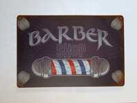 Nowy metalowy szyld Barbershop fryzjer studio loft club vintage garaż