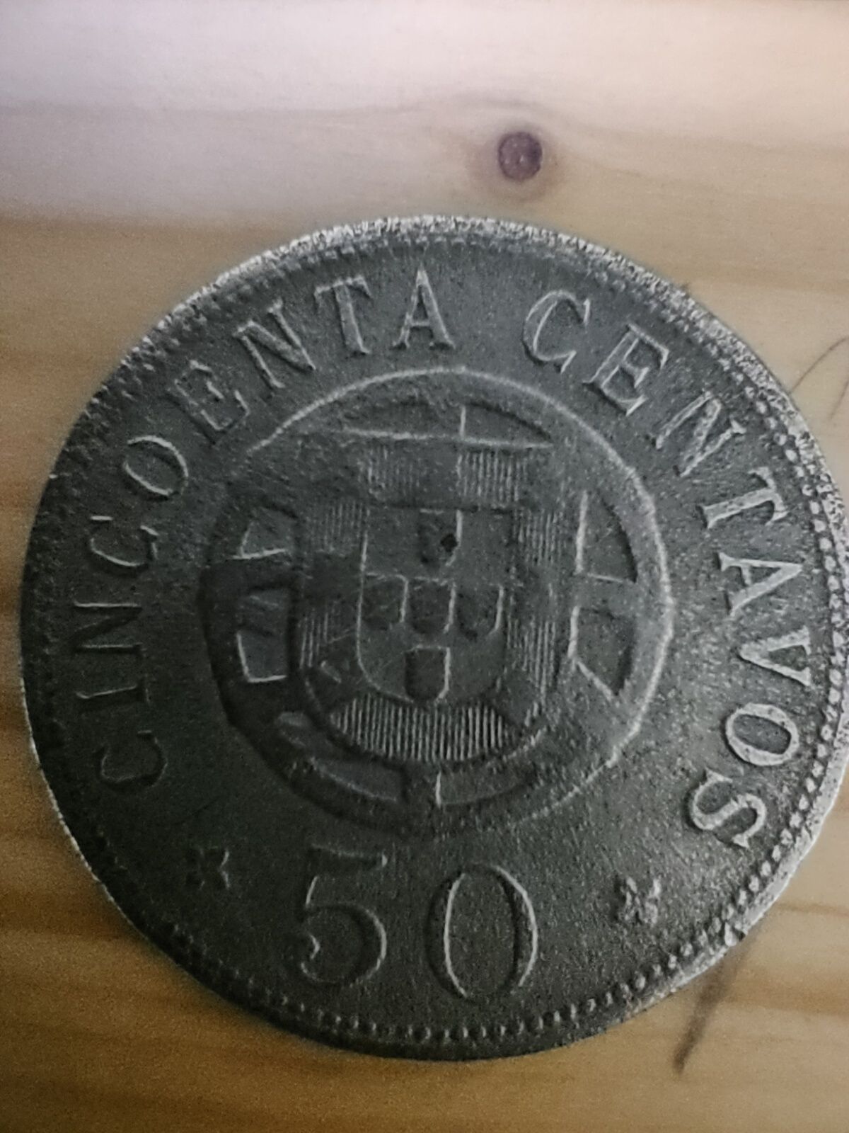 Moeda de Angola 50 centavos de 1927