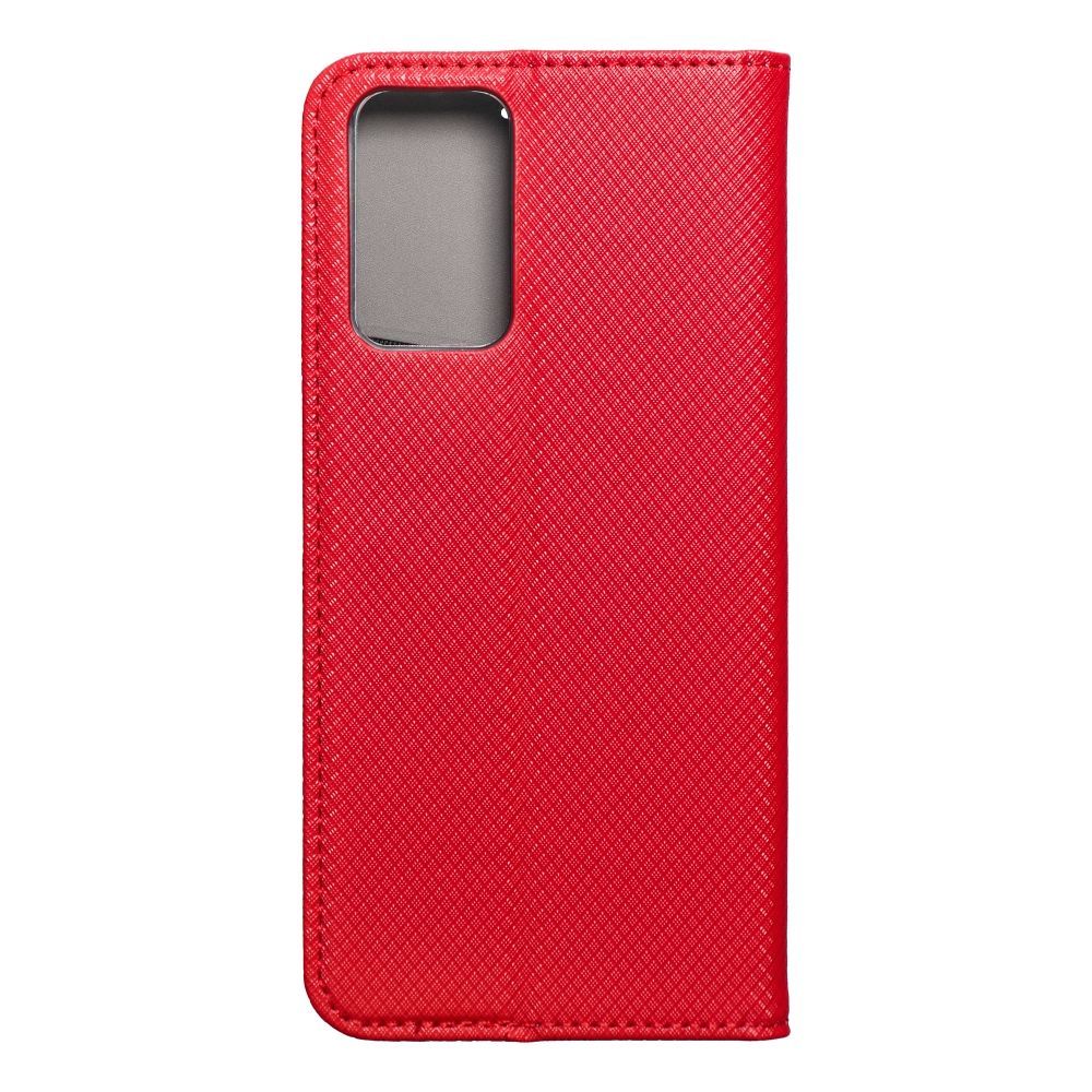 Etui Z Klapką Smart Xiaomi Redmi Note 12S Czerwony + Szkło 9H
