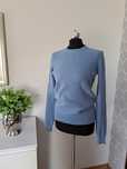 Błękitny wełniany sweter 100% wełna merino
