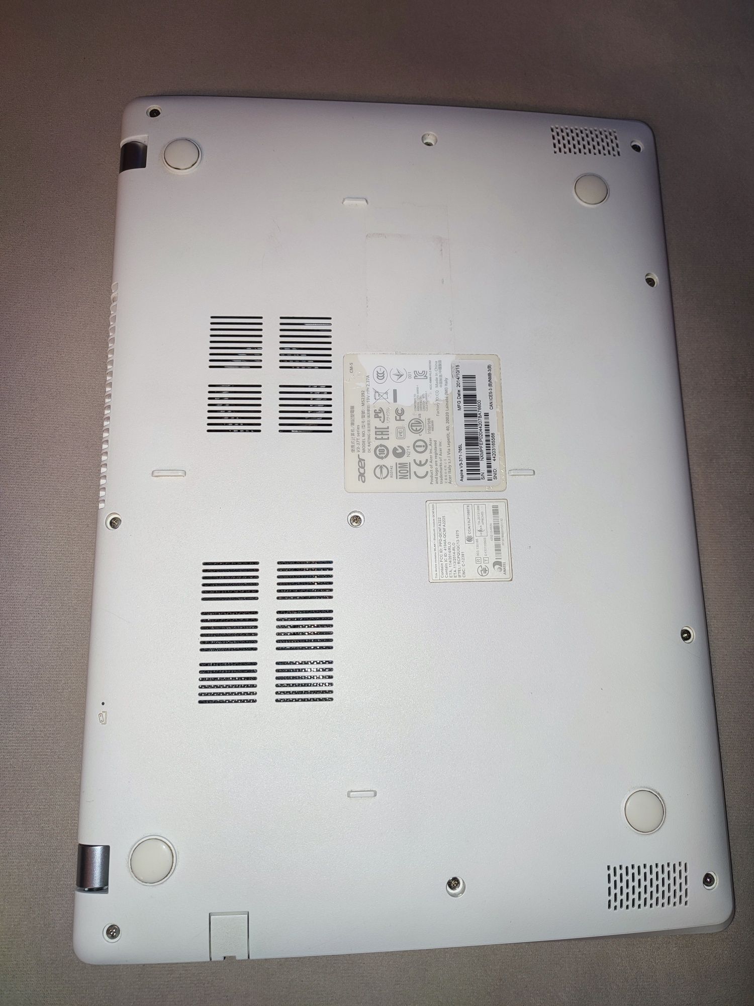 Laptop Acer aspire V3 i7 Serii 4510 2.6Ghz