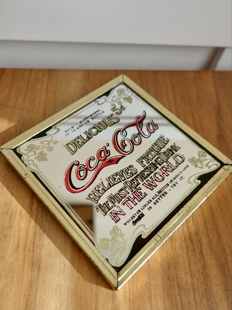 Stara lustrzana reklama Coca Cola retro Pepsi lustro
