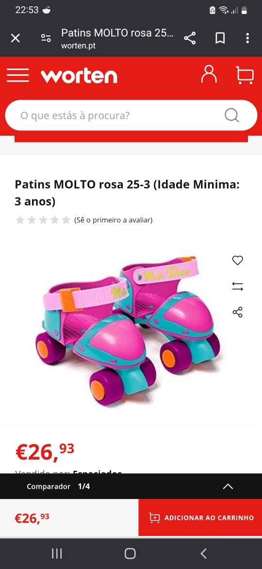 Patins de criança