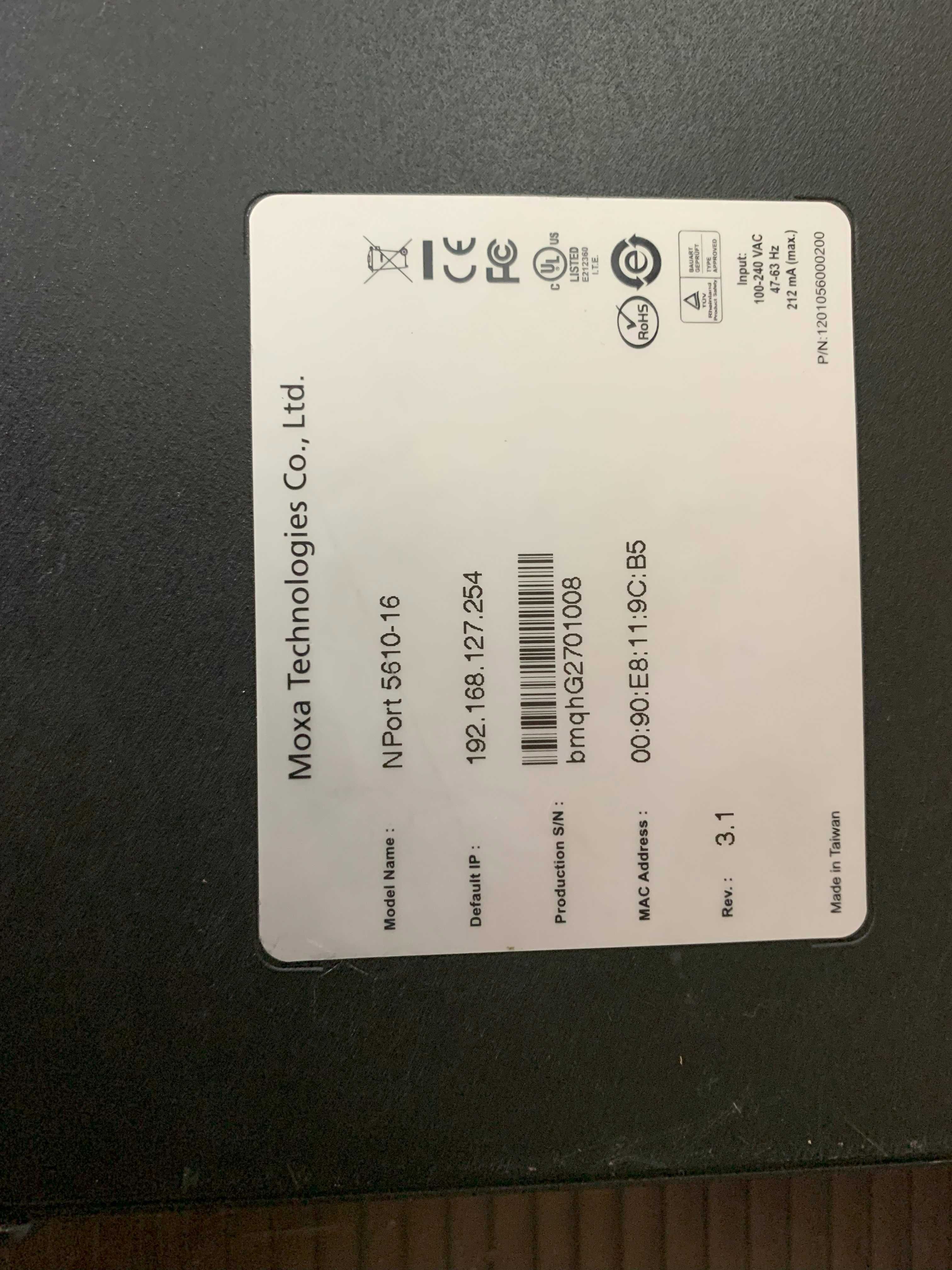 Перетворювач rs-232 в Ethernet Moxa Nport 5610