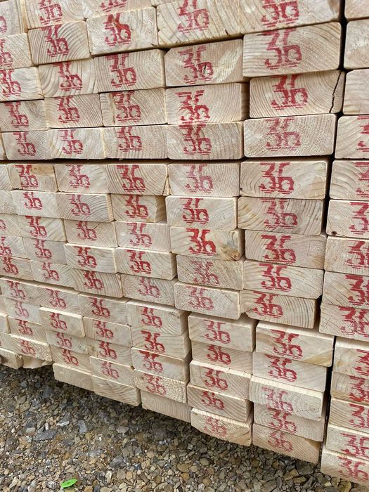 Kantówka domki skandynawska 38x89 świerk 4,8m 3,6m 3m suszona strugana