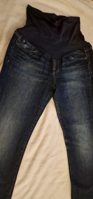 Jeansy ciążowe, ciemny jeans rozmiar L