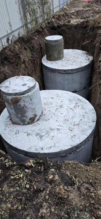 Септик, вигрібна яма. Каналізація з бетонних кілець. Від виробника.