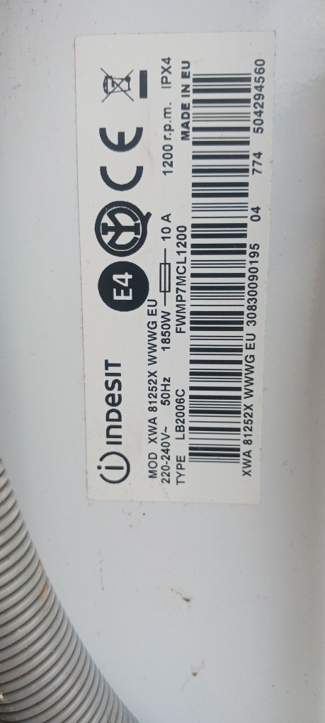 Máquina lavar roupa indesit 8kg (peças)