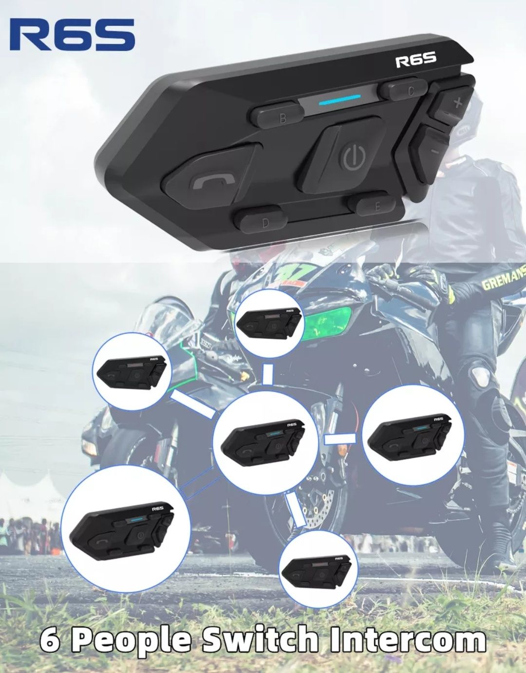 Intercomunicador moto bluetooth