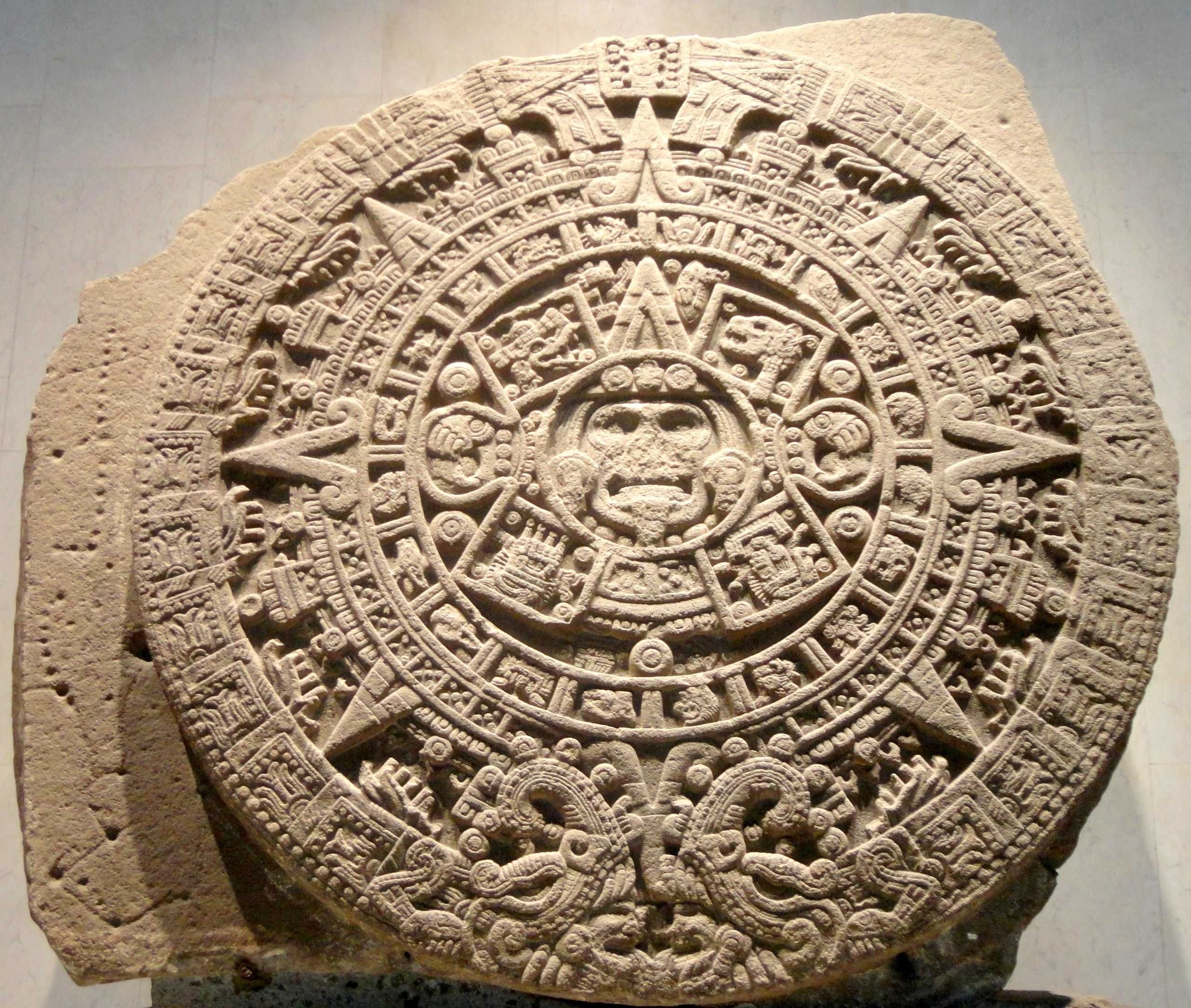 Медальон Piedra del Sol (Камень Солнца) серебро 925 México hand made