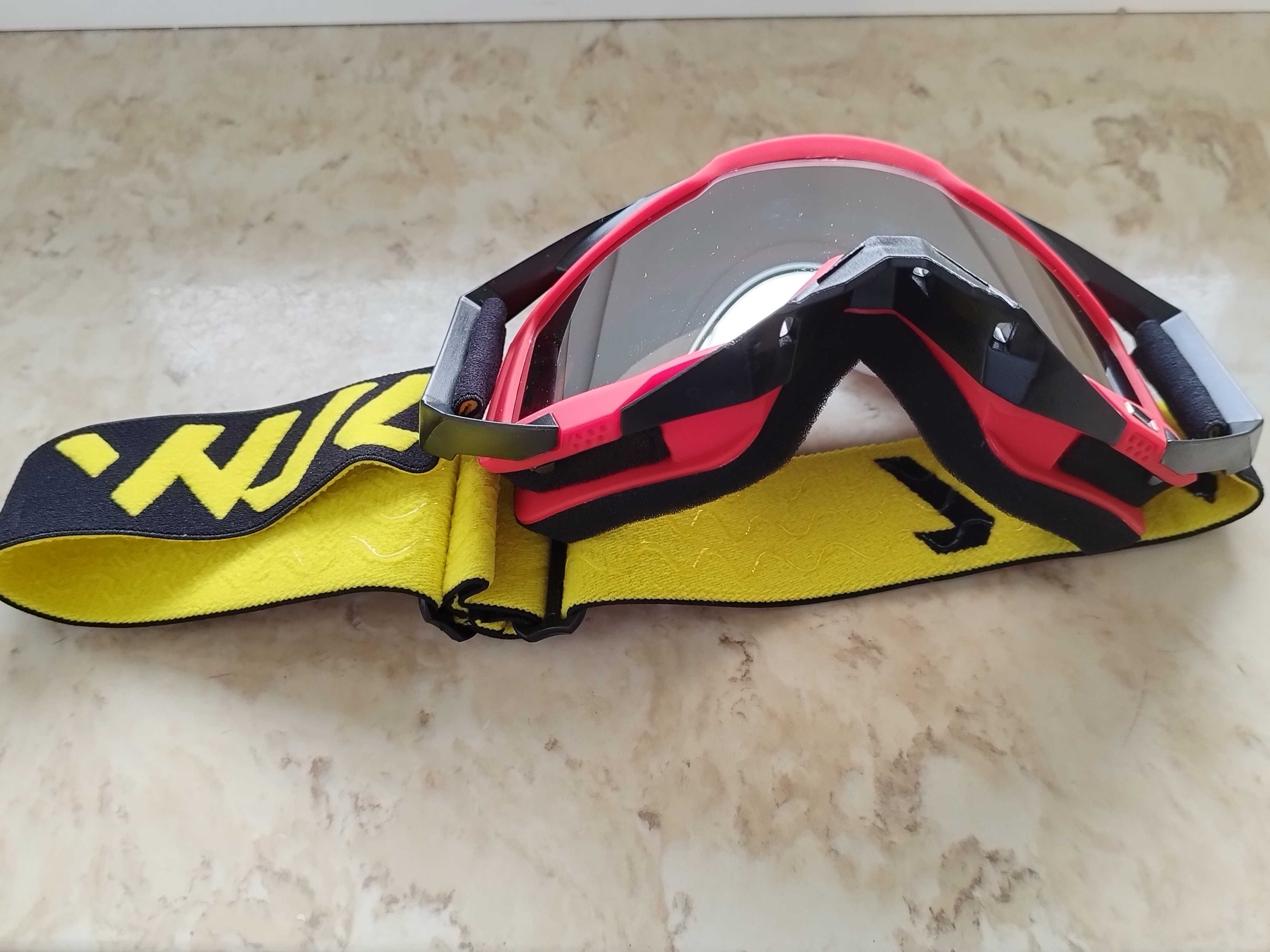 Okulary motocyklowe Google gogle WJL nowe lustro weneckie lustrzanki