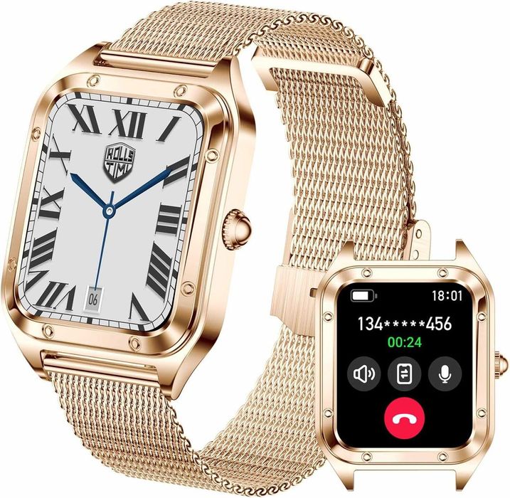 Smartwatch dla kobiet, 1,59" z funkcją śledzenia zdrowia, wodoszczelny