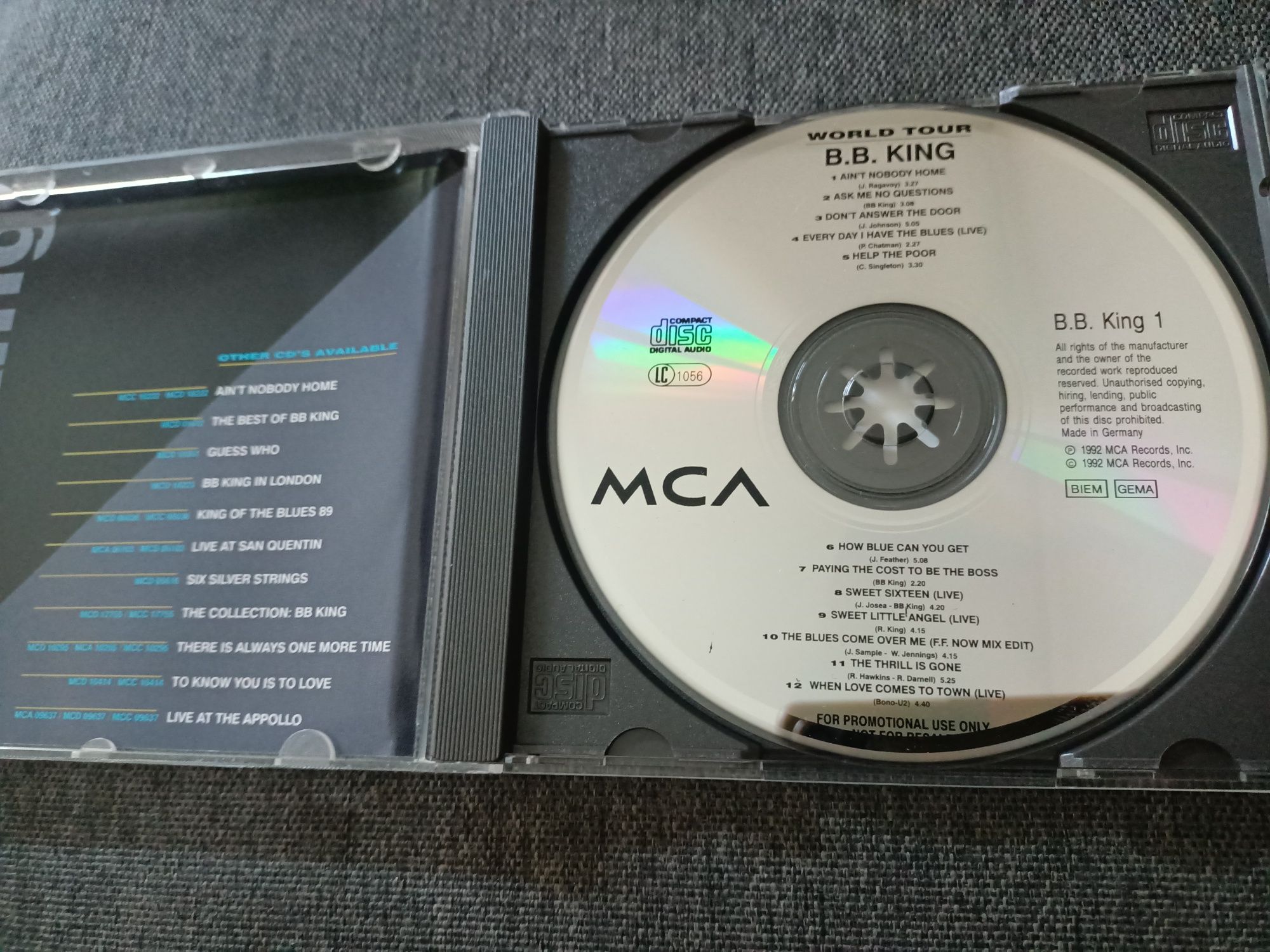 B.B. King - World Tour (CD, Comp, Promo)(cd-nm, okładka-vg)