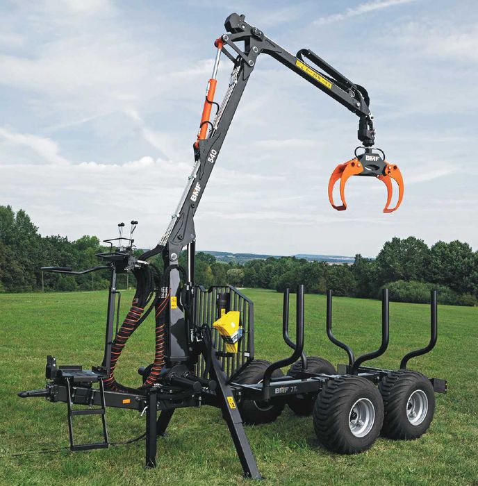 Przyczepa leśna zrywkowa HDS BMF 10 TON Żuraw 720 Nowa Raty% More Mask