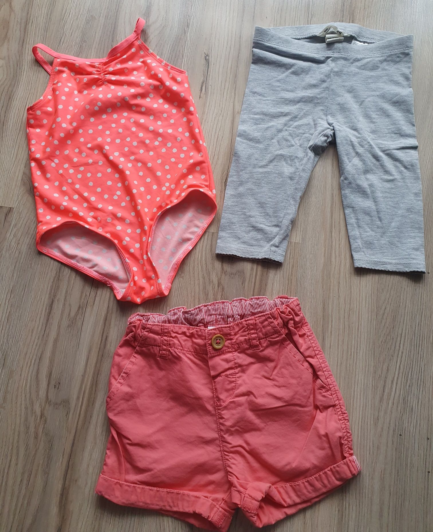 Zestaw H&M kostium kąpielowy, szorty spodenki, legginsy r.92