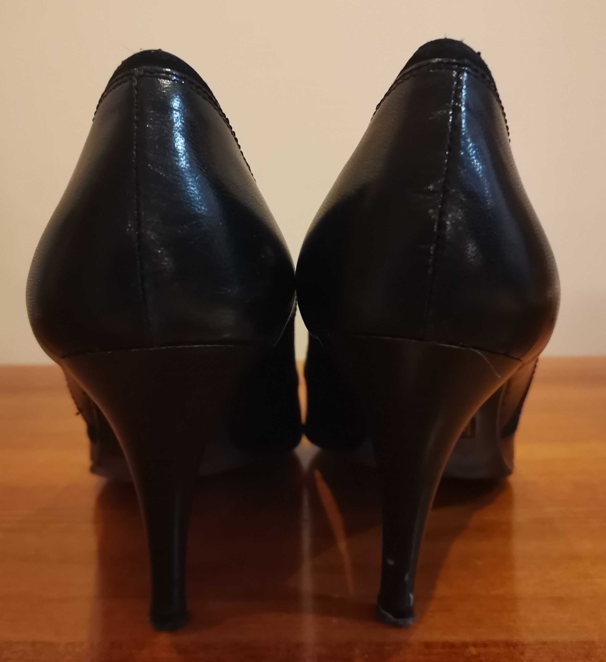 Skórzane buty szpilki