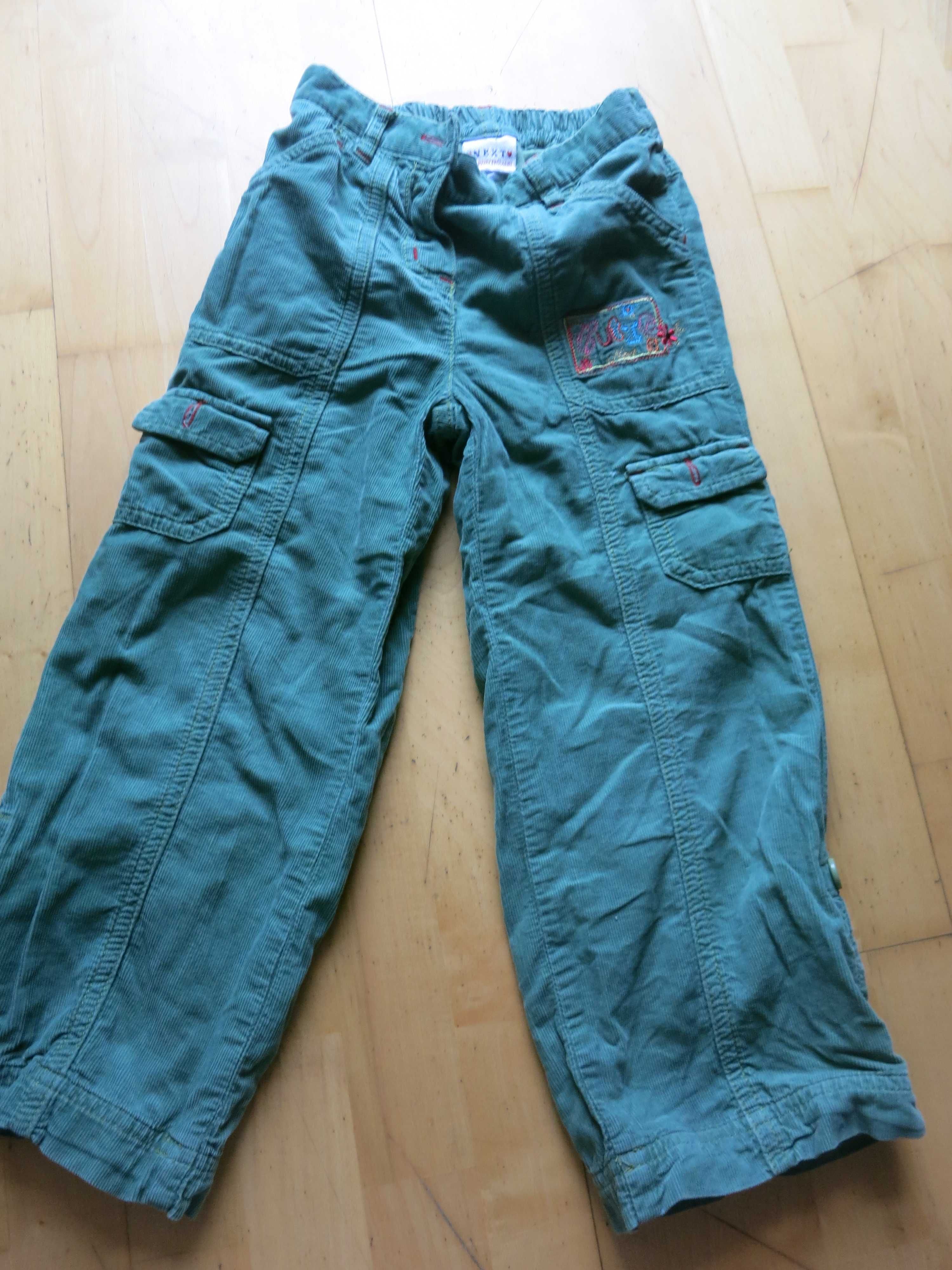 Sztruksowe spodnie dla dziewczynki NEXT -r.104