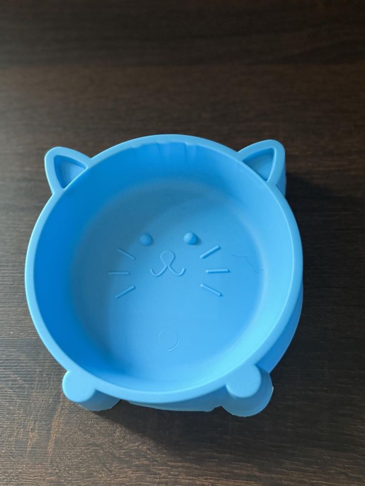 Miska dla kota niebieska 13 cm 48tknzw