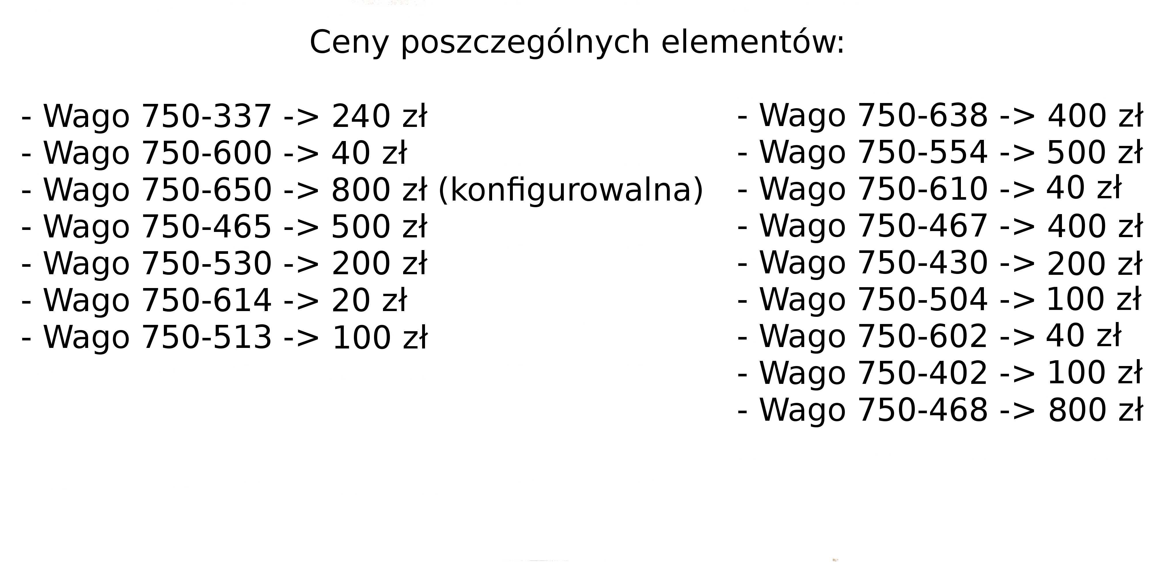Zestaw kart WAGO