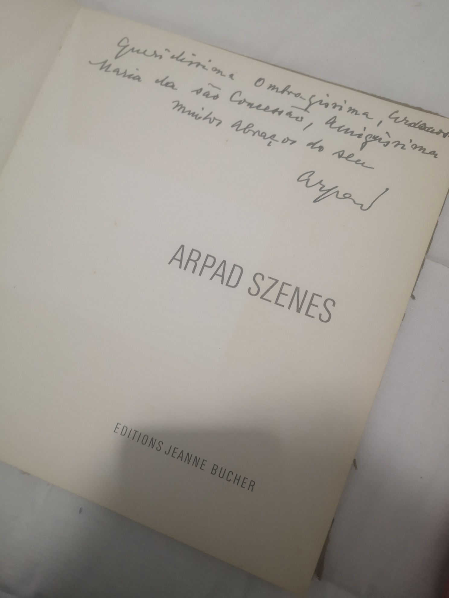 Catalogo pintura Arpad Szens autografado com dedicatória