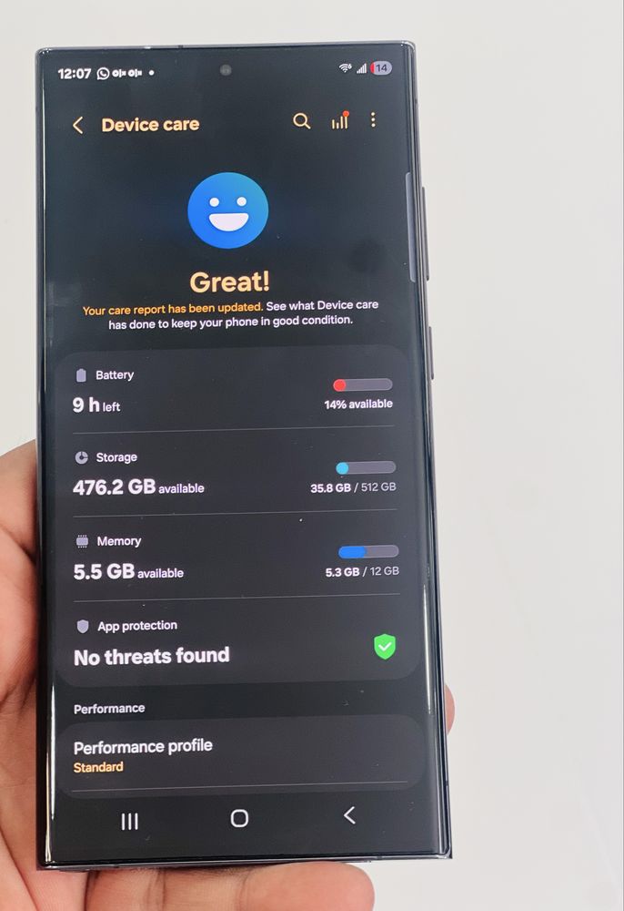 Samsung S23 Ultra 12/512 GB A condição é a mesma de um produto novo