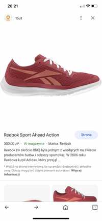 Reebok Sport Ahead Action damskie, koralowe buty sportowe r. 38,5
