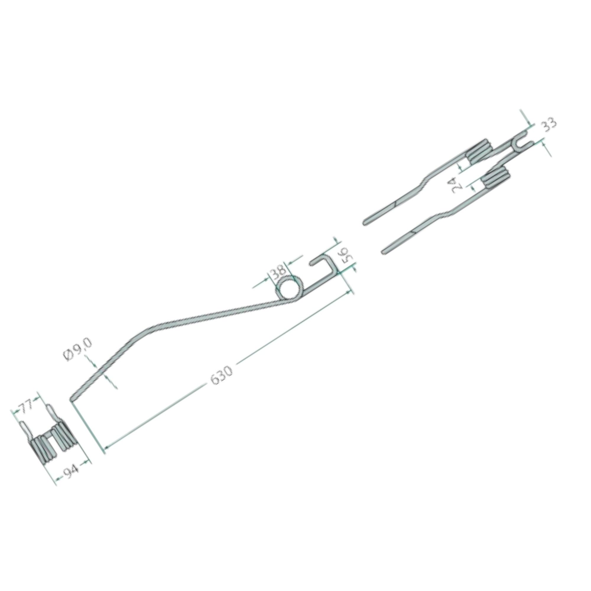 Palec Zgrabiarki Granit do Deutz Fahr KS 1.70, KS 2.33, 2.60 Wysyłka