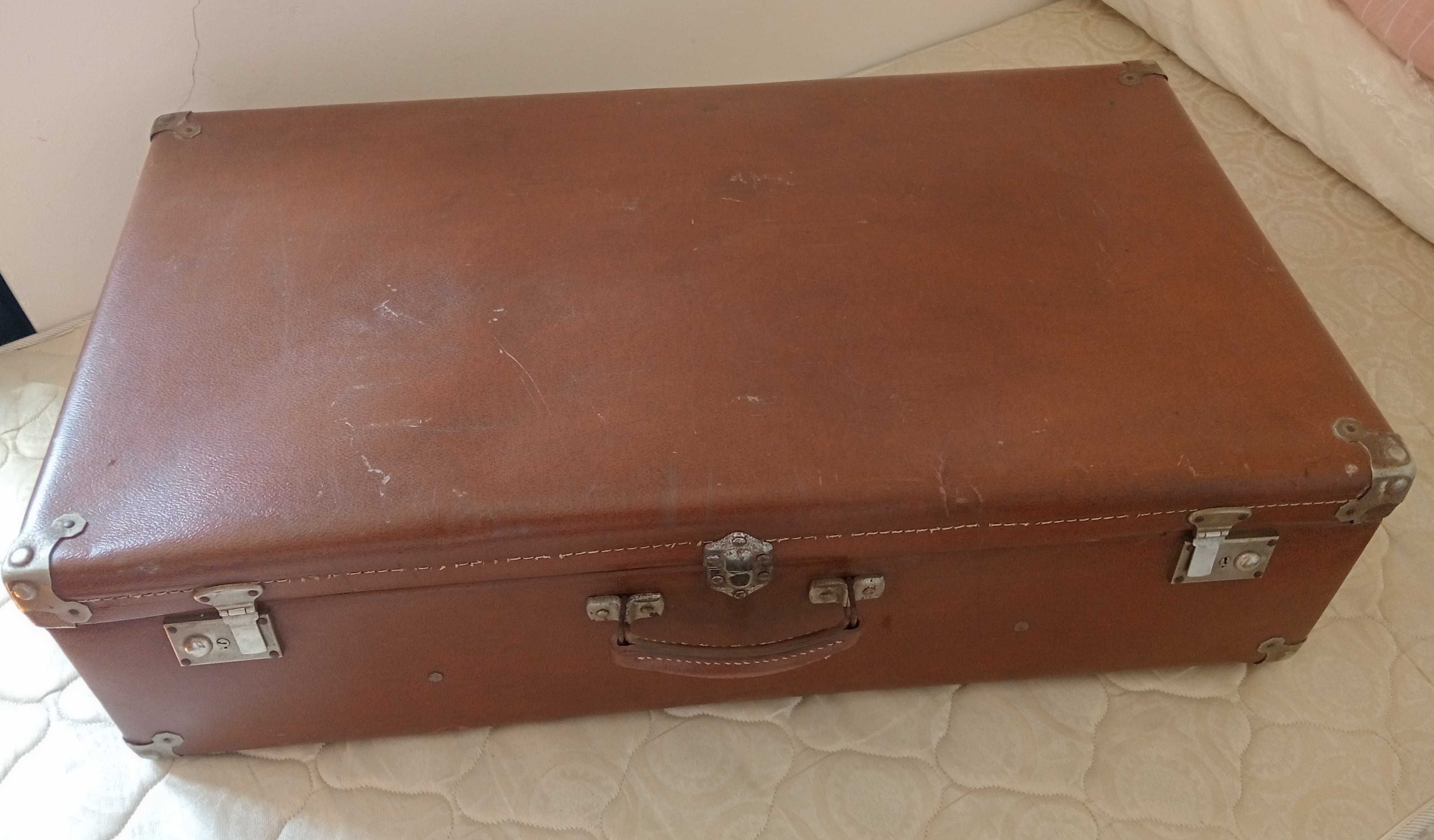Vintage Mala de Viagem Grande Couro Oxford made in Switzerland